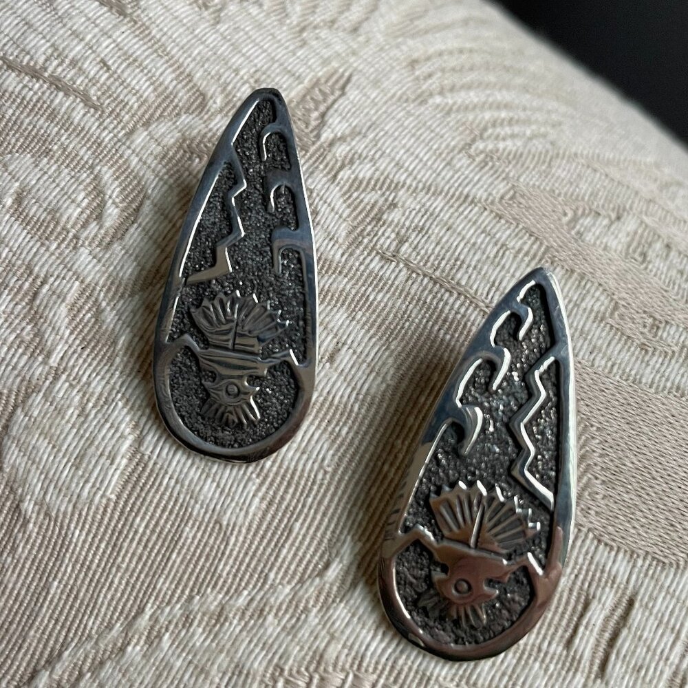 Sterling Silver Hopi Earrings